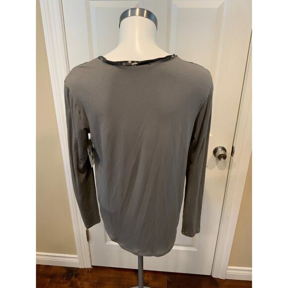 Les Copains Gray Splatter Print Long Sleeve T-Shirt, Size 8 (US) 42 (IT) - Picture 4 of 5